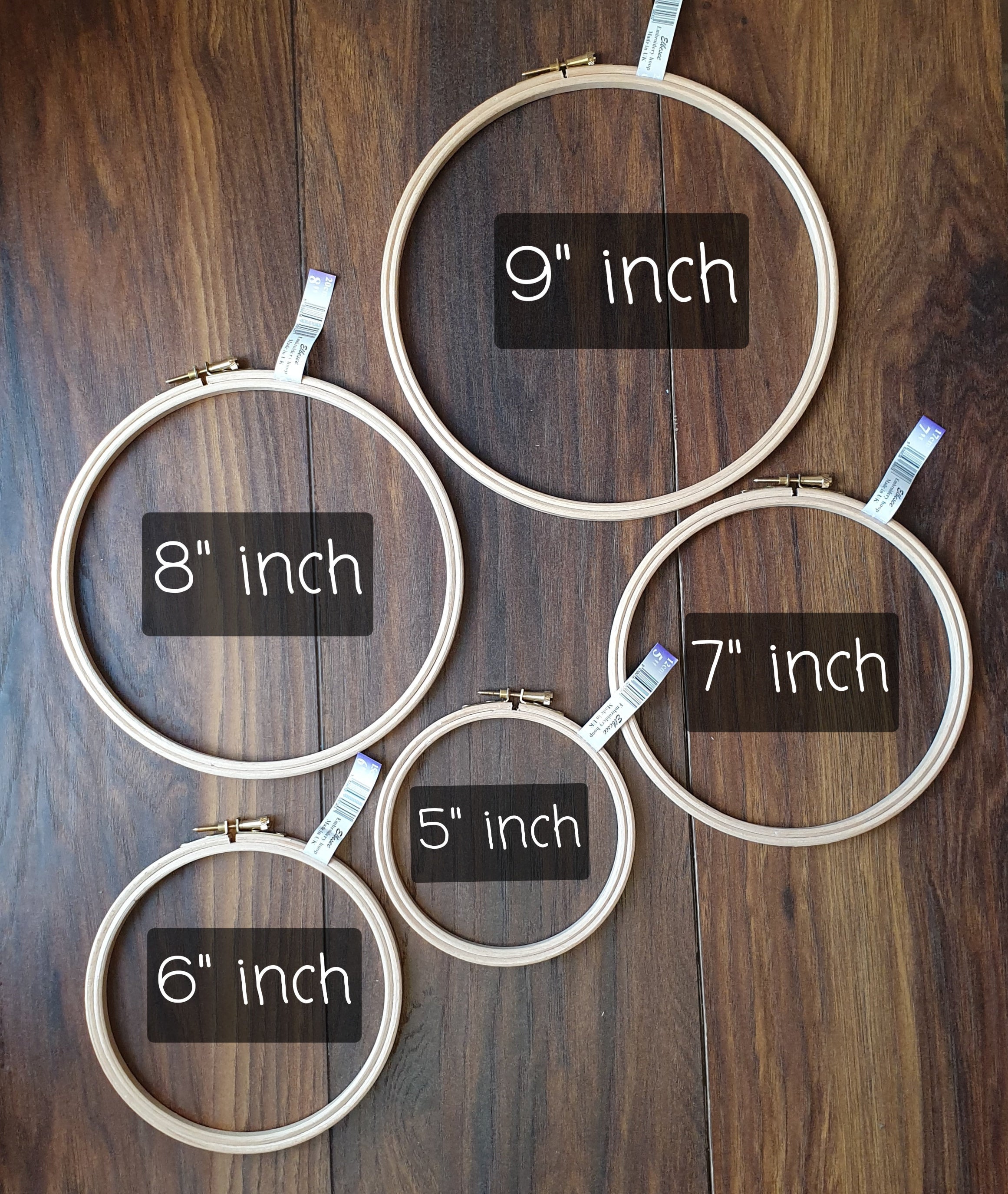 Elbesee 9" (22cm) Wooden Embroidery Hoop For Cross Stitch & Embroidery